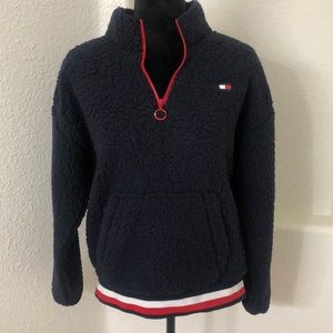 Tommy Hilfiger Sport Sherpa Half Zip Sweatshirt M